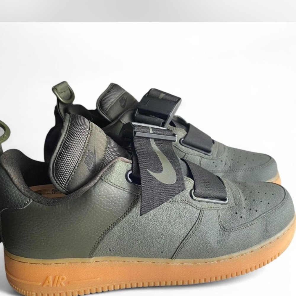 Nike Olive Air Force 1 Low Utility Sneakers with Gum Sole “sequoia”